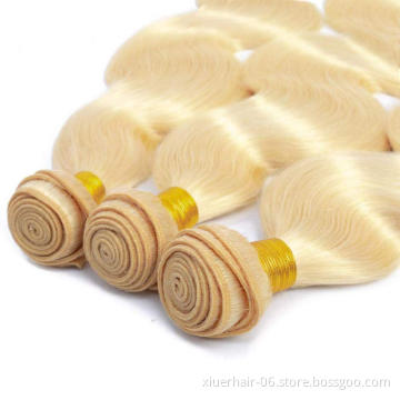 Wholesale 9A Grade Kinky Curly Russian Blonde Raw Virgin Hair Bundles With Frontal